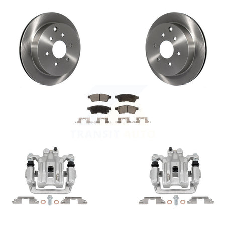 Rear Brake Caliper Rotor Semi-Metallic Pad Kit For Nissan Frontier Xterra Suzuki Equator KC8-100476P