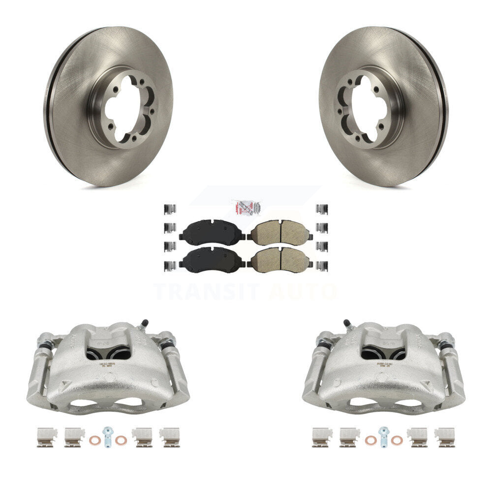 Front Disc Brake Caliper Rotors And Semi-Metallic Pads Kit For Ford Transit-350 HD KC8-100477N