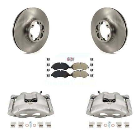 Front Disc Brake Caliper Rotors And Semi-Metallic Pads Kit For Ford Transit-350 HD KC8-100477N