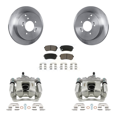 Rear Disc Brake Caliper Rotors & Ceramic Pad Kit For 2016 Kia Sportage AWD From 12 10 15 KC8-100478C