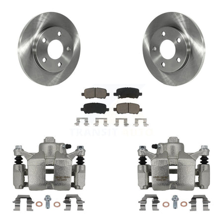 Rear Disc Brake Caliper Rotors And Ceramic Pads Kit For Chevrolet Impala KC8-100480C
