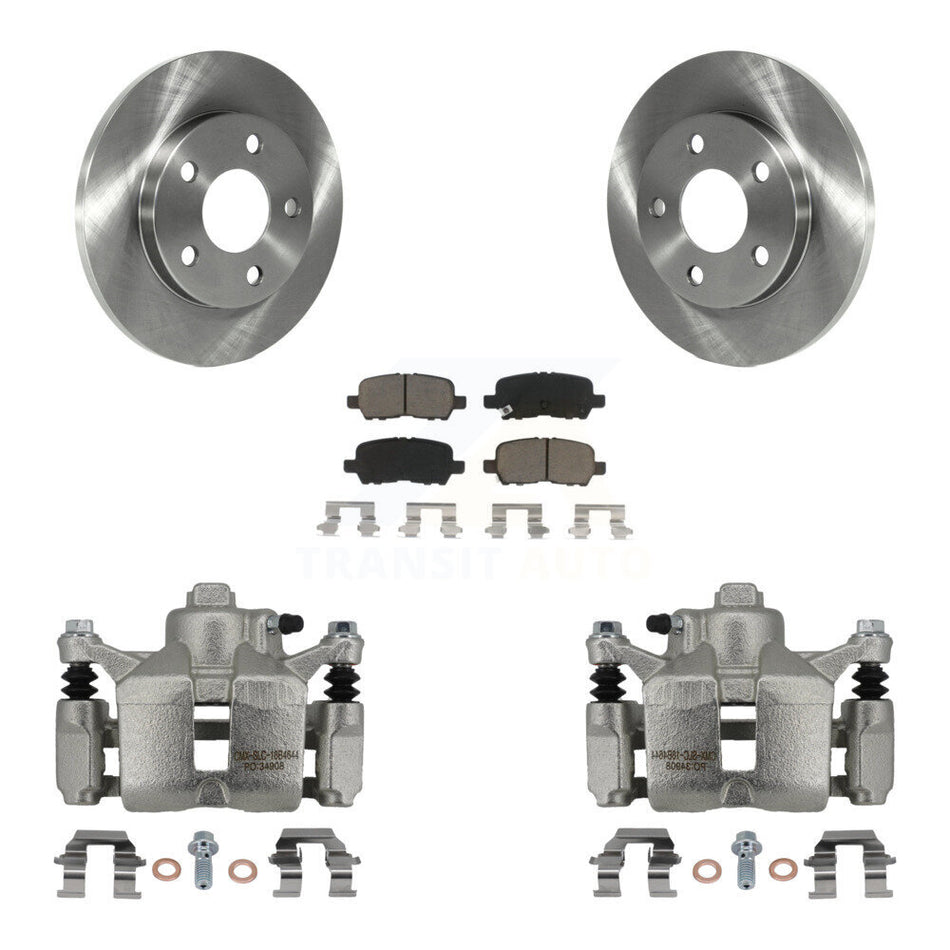 Rear Disc Brake Caliper Rotors And Ceramic Pads Kit For Chevrolet Impala KC8-100480C