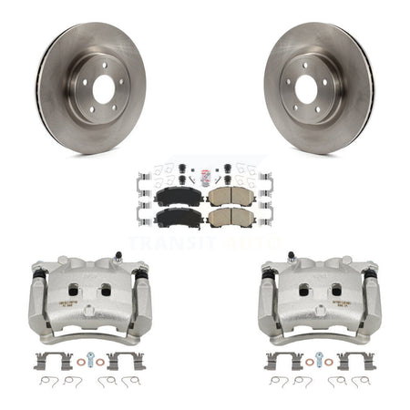 Front Disc Brake Caliper Rotors And Ceramic Pads Kit For INFINITI Q50 QX50 Q60 KC8-100481N