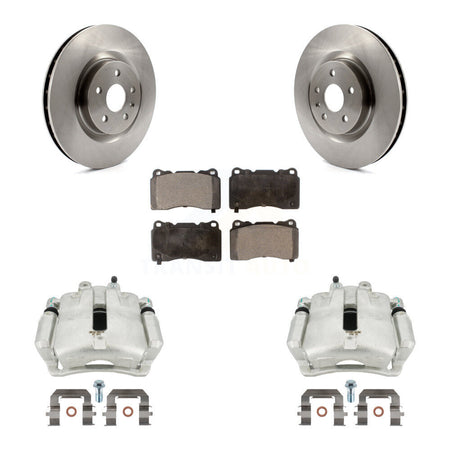 Front Disc Brake Caliper Rotors And Ceramic Pads Kit For 2012-2013 Buick Regal 2.4L With Brembo Calipers KC8-100481T by Transit Auto