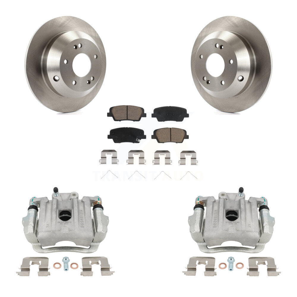 Rear Disc Brake Caliper Rotor And Ceramic Pad Kit For Kia Sorento Hyundai Santa Fe Sport KC8-100482C