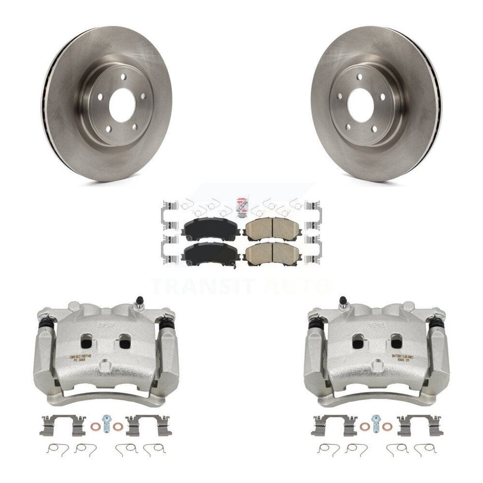Front Disc Brake Caliper Rotors And Ceramic Pads Kit For INFINITI Q50 QX50 Q60 KC8-100483N