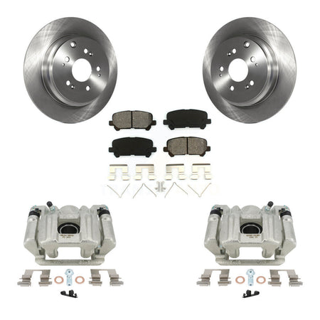 Rear Disc Brake Caliper Rotors And Semi-Metallic Pads Kit For Acura MDX ZDX KC8-100484S by Transit Auto