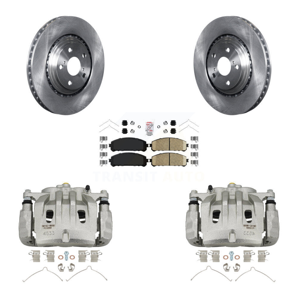 Front Brake Caliper Rotor Ceramic Pad Kit For Lexus RX350 Toyota Highlander NX300 NX200t KC8-100485N