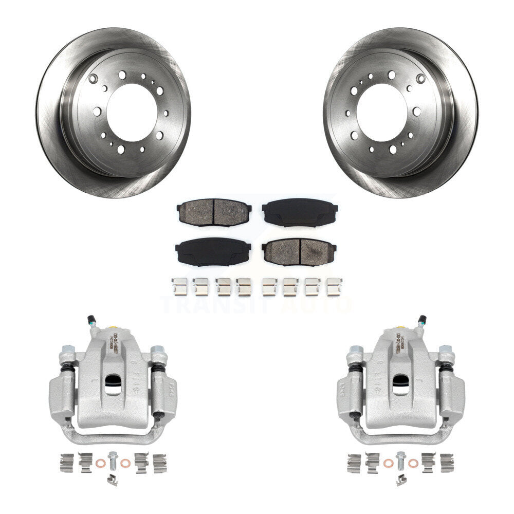 Rear Disc Brake Caliper Rotors And Semi-Metallic Pads Kit For Toyota Tundra Sequoia KC8-100485S