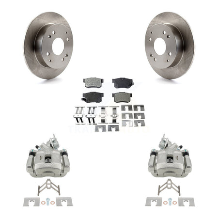 Rear Disc Brake Caliper Rotors And Semi-Metallic Pad Kit For 1998-2002 Honda Accord 2.3L KC8-100486P