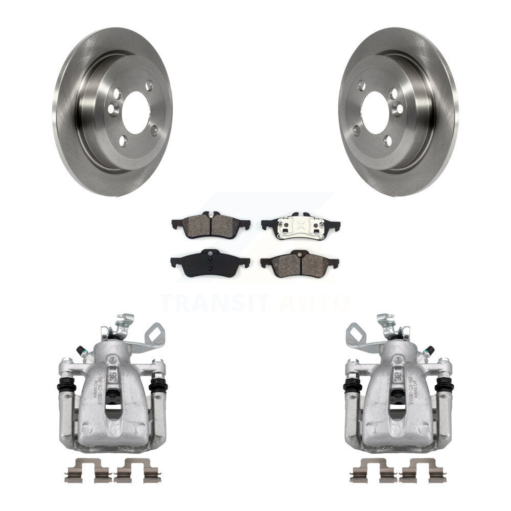 Rear Disc Brake Caliper Rotor And Semi-Metallic Pad Kit For 2007 Mini Cooper Convertible KC8-100488S