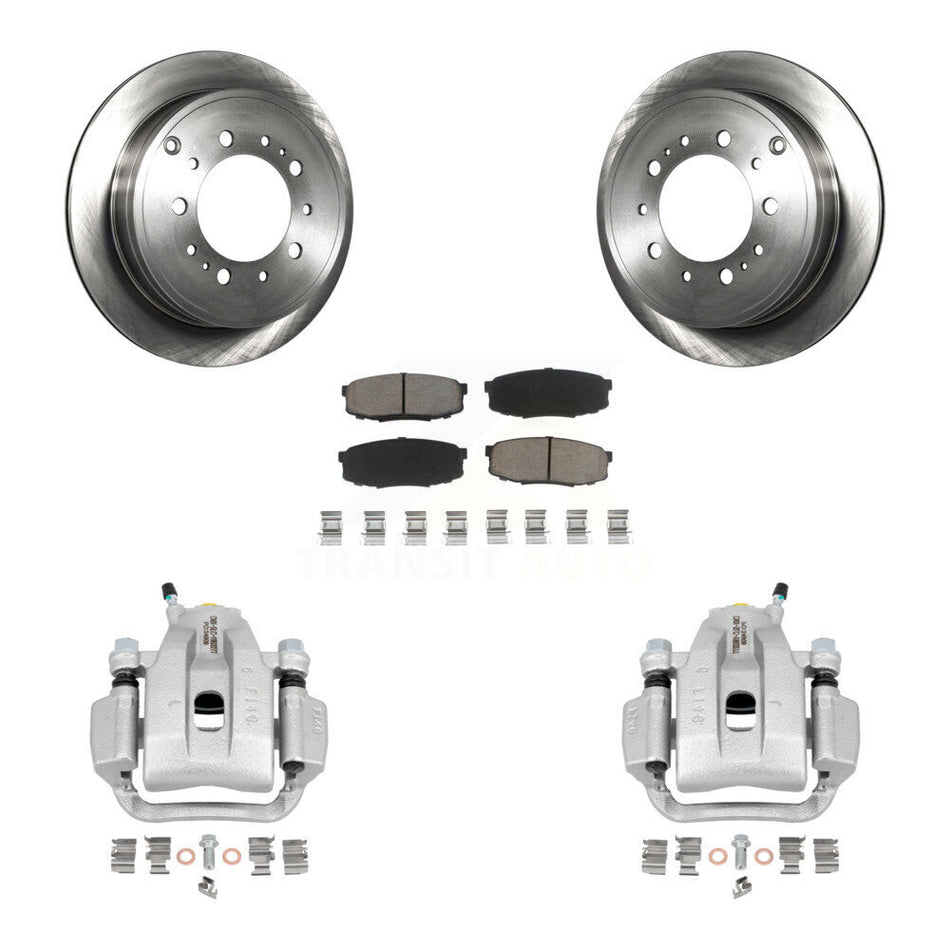 Rear Disc Brake Caliper Rotors And Ceramic Pads Kit For Toyota Tundra Sequoia KC8-100489C