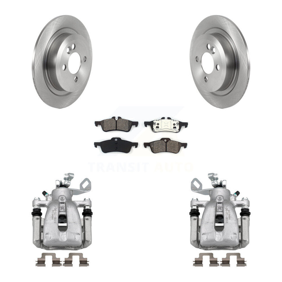 Rear Disc Brake Caliper Rotor And Semi-Metallic Pad Kit For 2007 Mini Cooper Convertible KC8-100489S