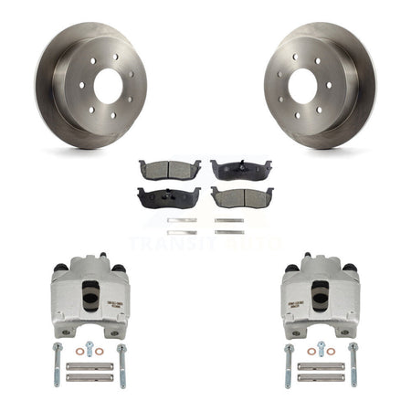 Rear Disc Brake Caliper Rotors And Semi-Metallic Pads Kit For Ford F-250 HD KC8-100490P
