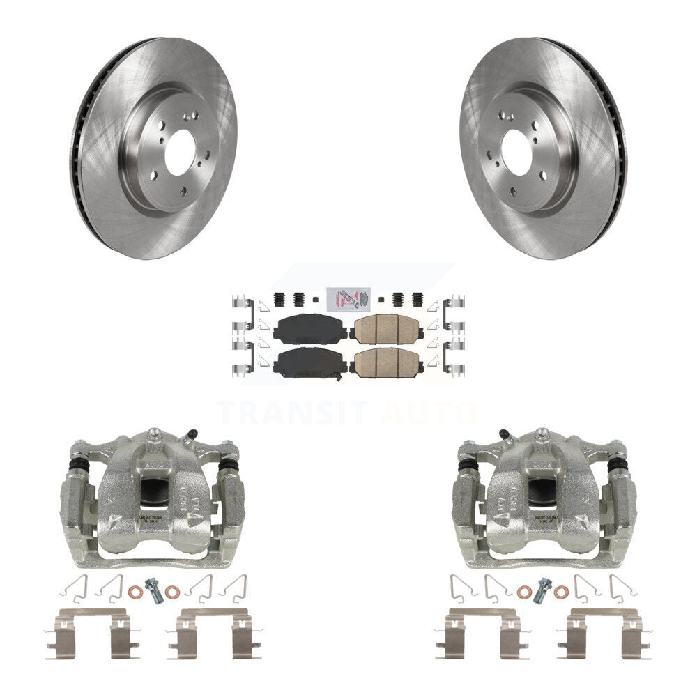 Front Disc Brake Caliper Rotors And Ceramic Pads Kit For Honda CR-V KC8-100492N by Transit Auto