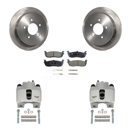 Rear Disc Brake Caliper Rotors And Semi-Metallic Pads Kit For Lincoln Blackwood KC8-100493P