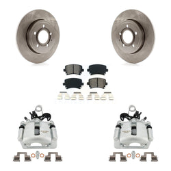 Rear Disc Brake Caliper Rotors And Semi-Metallic Pads Kit For Audi A4 Quattro KC8-100494S
