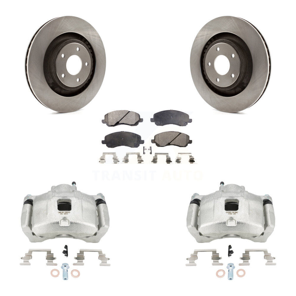 Front Disc Brake Caliper Rotors And Ceramic Pads Kit For 2012 Chrysler 200 Dodge Avenger KC8-100494T