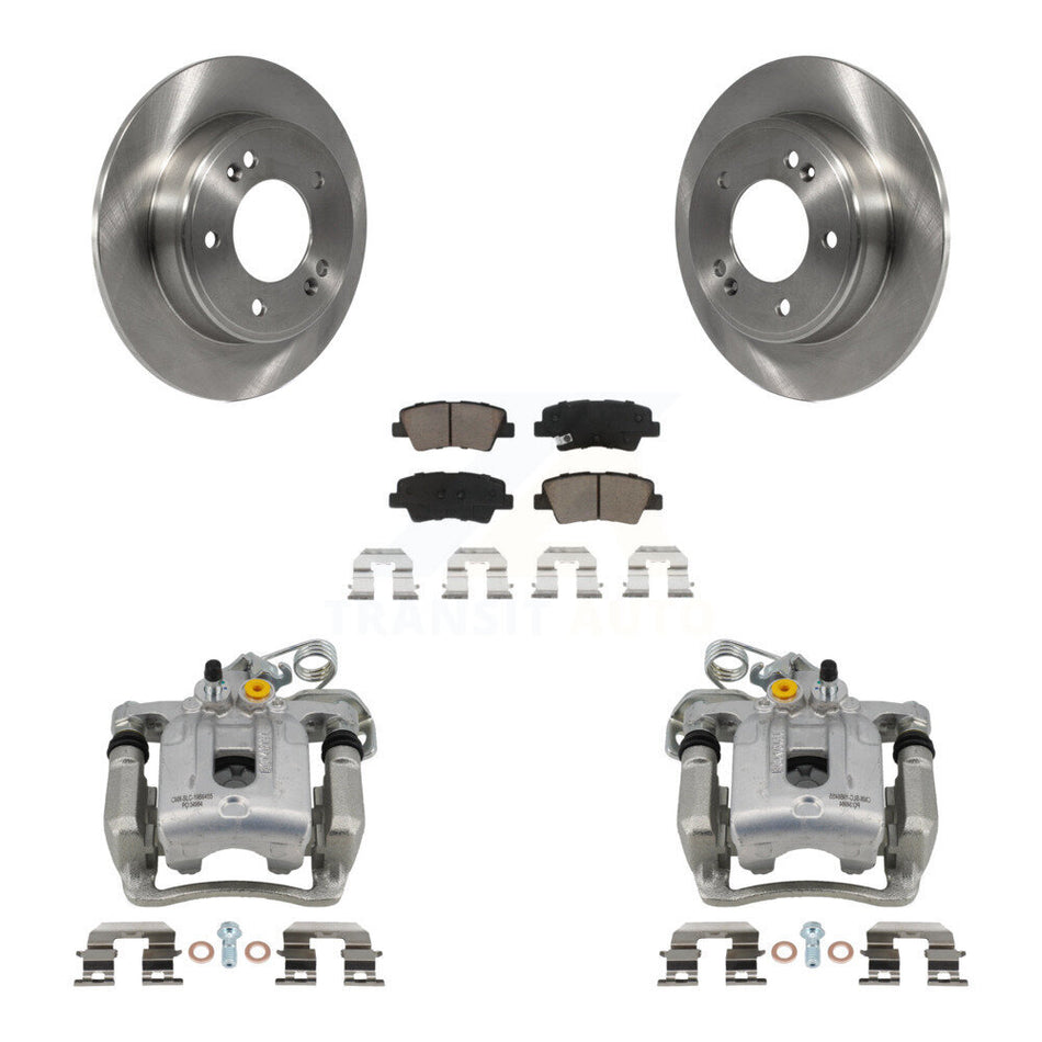 Rear Disc Brake Caliper Rotors And Ceramic Pads Kit For Hyundai Elantra Coupe KC8-100496C