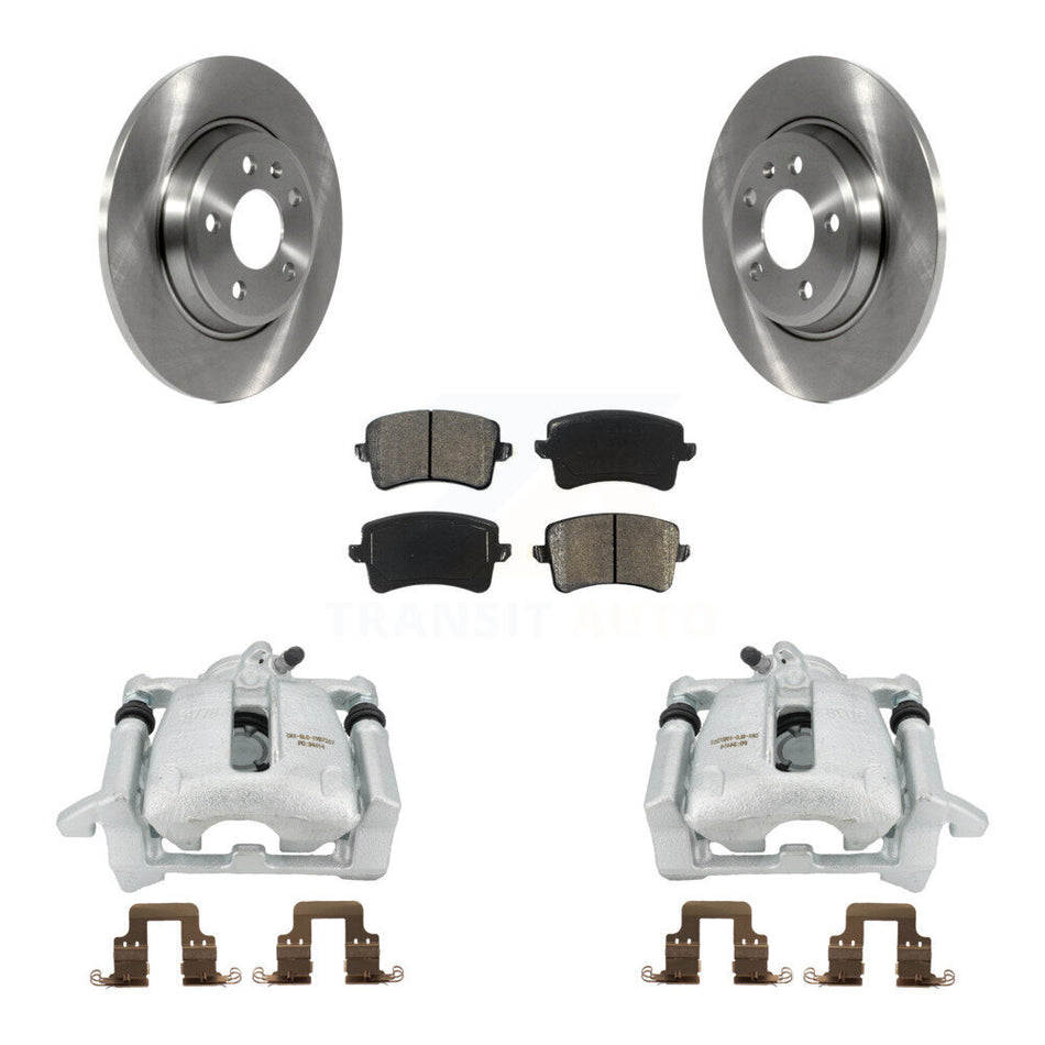 Rear Disc Brake Caliper Rotors And Semi-Metallic Pads Kit For Audi Q5 A4 Quattro A5 KC8-100496S