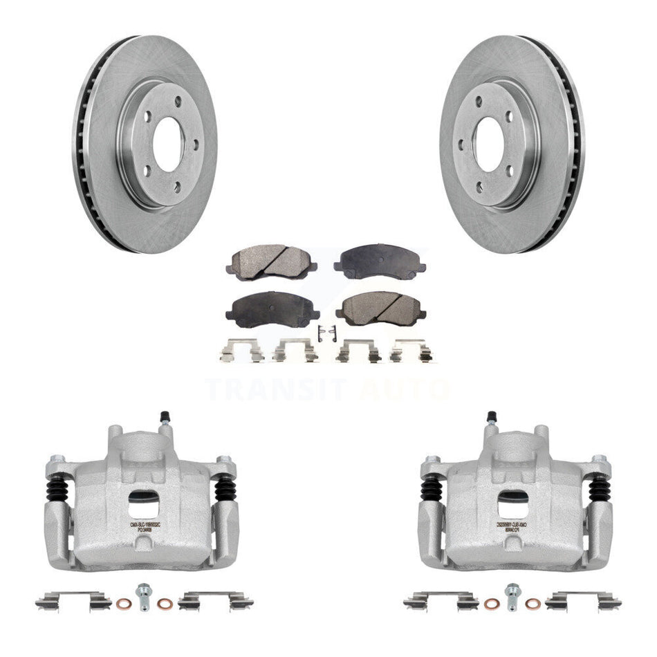 Front Disc Brake Caliper Rotors And Ceramic Pads Kit For Mitsubishi Lancer KC8-100496T