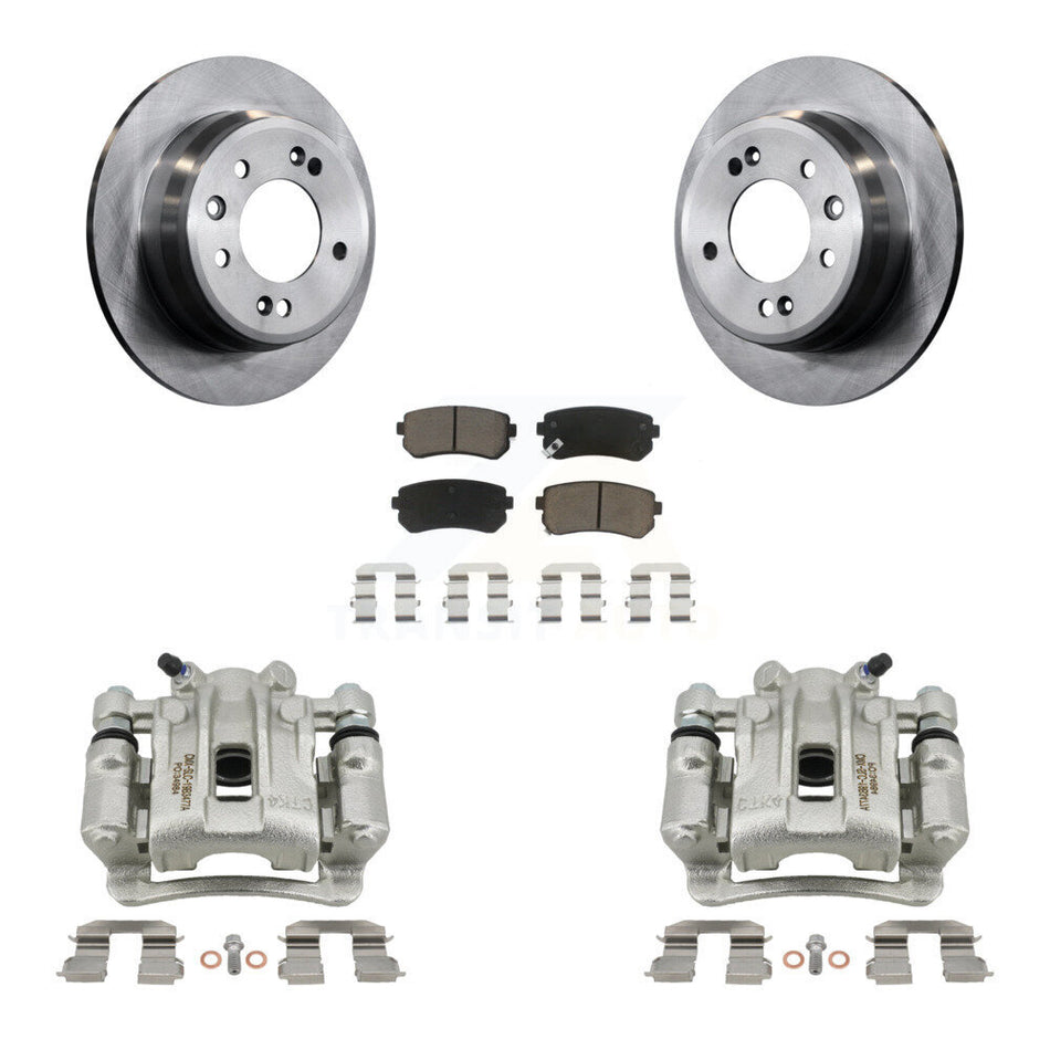 Rear Disc Brake Caliper Rotors And Ceramic Pads Kit For Hyundai Elantra KC8-100497C