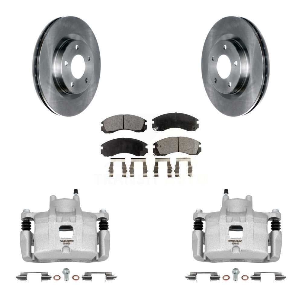 Front Disc Brake Caliper Rotors And Ceramic Pads Kit For Mitsubishi Lancer KC8-100498T