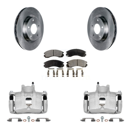 Front Disc Brake Caliper Rotors And Ceramic Pads Kit For Mitsubishi Lancer KC8-100498T