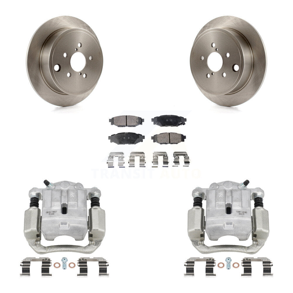 Rear Brake Caliper Rotors Semi-Metallic Pad Kit For Subaru Legacy 2.5L with Turbocharged KC8-100499P