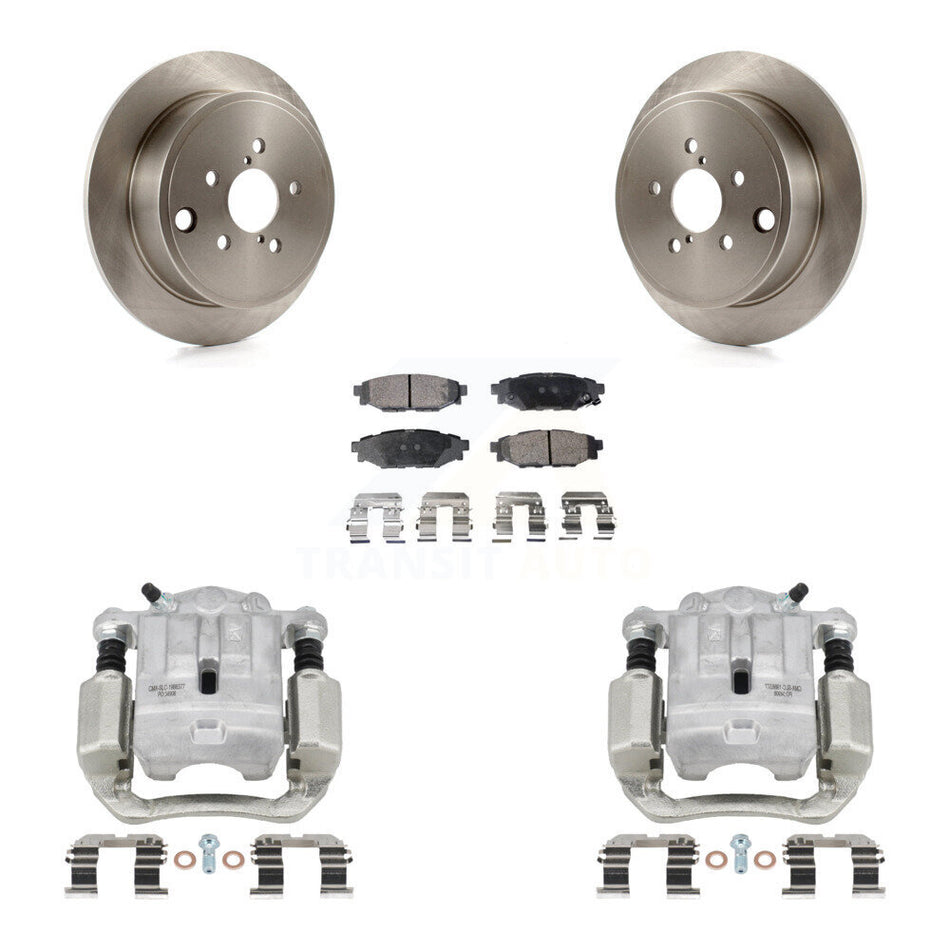 Rear Brake Caliper Rotors Semi-Metallic Pad Kit For Subaru Legacy 2.5L with Turbocharged KC8-100499P