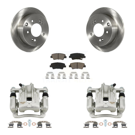 Rear Disc Brake Caliper Rotors And Ceramic Pads Kit For 2010-2013 Kia Soul KC8-100500C