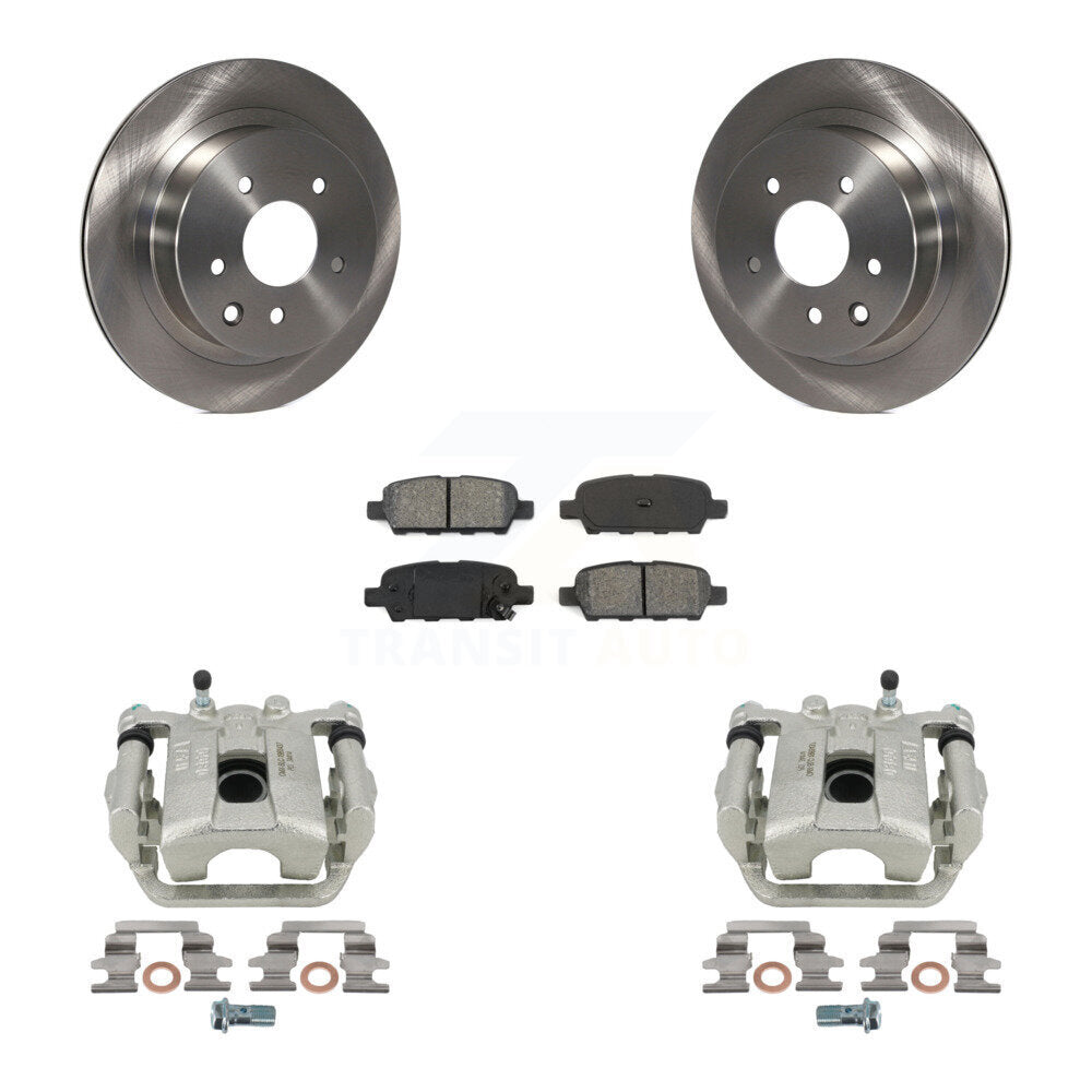 Rear Disc Brake Caliper Rotors And Semi-Metallic Pads Kit For Nissan Rogue Select X-Trail KC8-100501S by Transit Auto