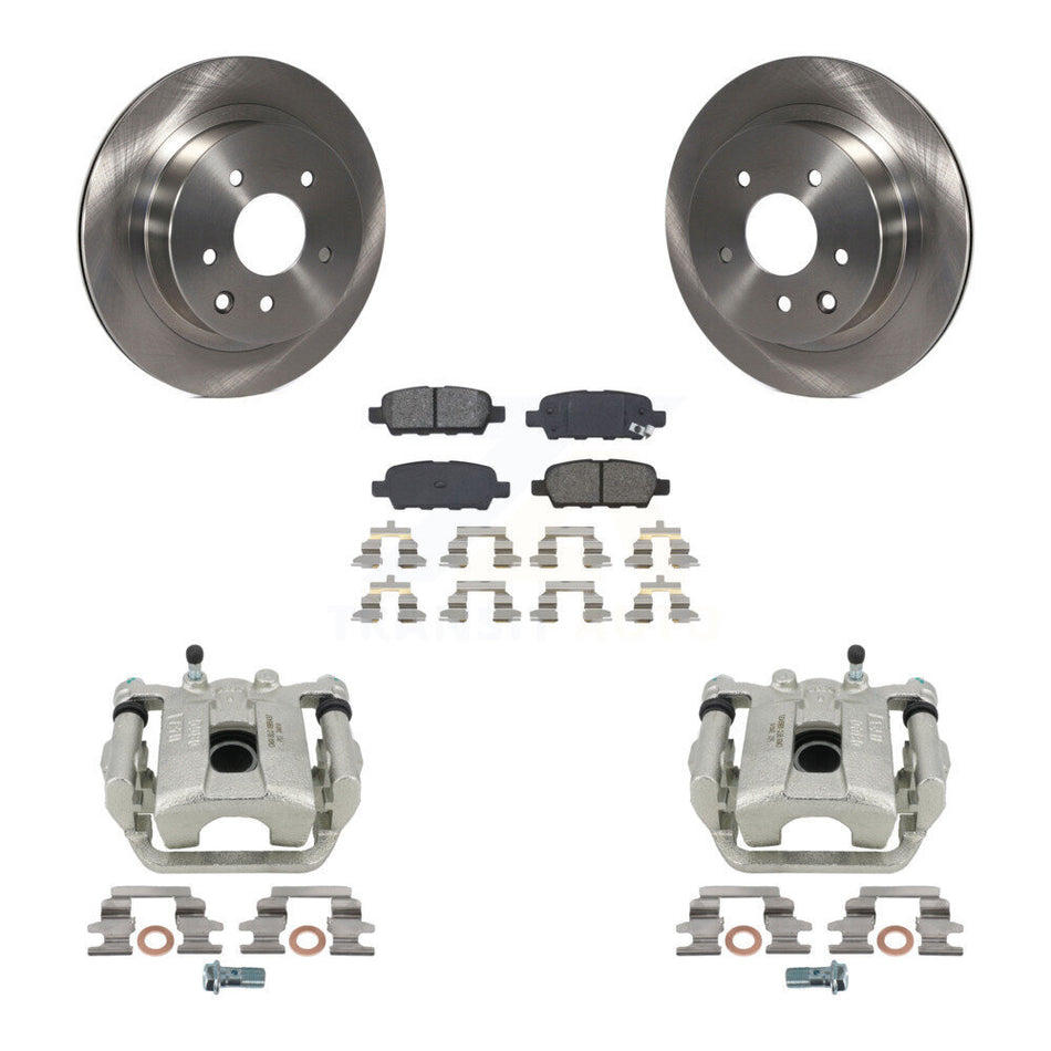 Rear Disc Brake Caliper Rotors And Semi-Metallic Pads Kit For Nissan Rogue Select X-Trail KC8-100501S