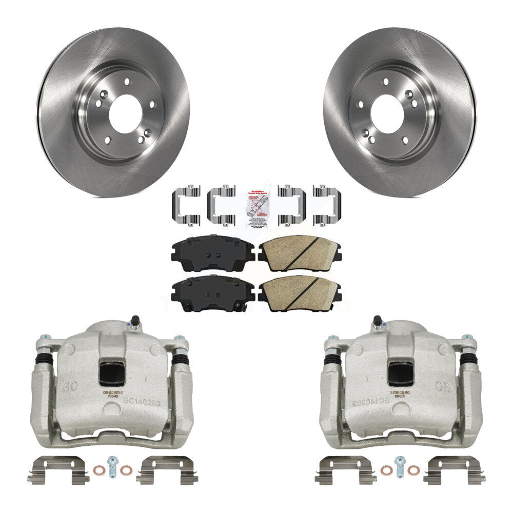 Front Disc Brake Caliper Rotors And Ceramic Pads Kit For Hyundai Tucson Kia Sportage KC8-100504N