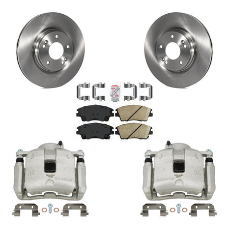 Front Disc Brake Caliper Rotors And Ceramic Pads Kit For Hyundai Tucson Kia Sportage KC8-100504N