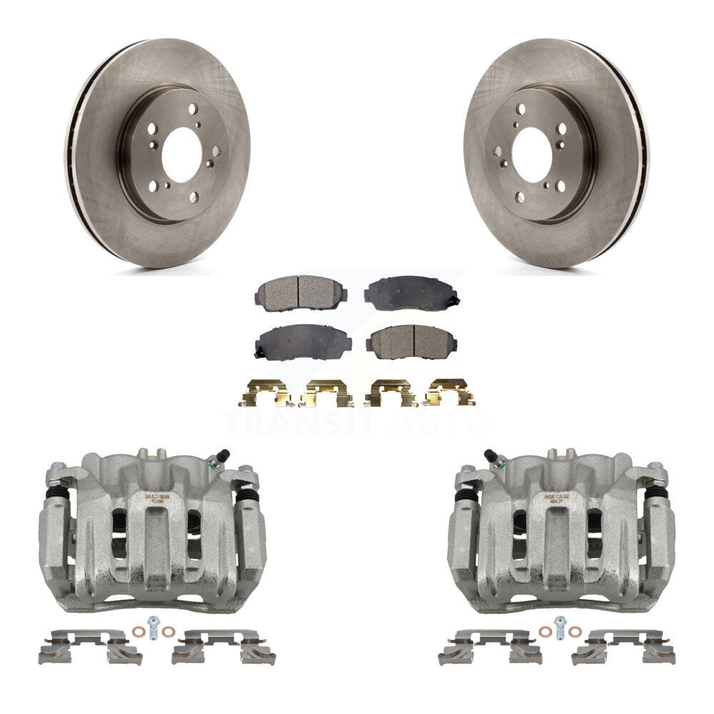 Front Disc Brake Caliper Rotors And Ceramic Pads Kit For 2005-2010 Honda Odyssey KC8-100504T