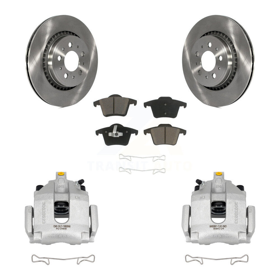 Rear Disc Brake Caliper Rotors And Ceramic Pads Kit For 2003-2014 Volvo XC90 KC8-100506C
