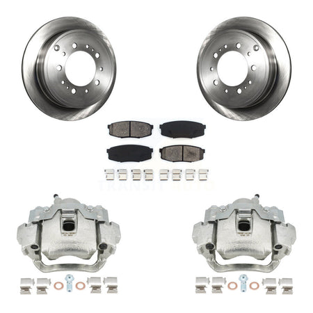 Rear Disc Brake Caliper Rotors And Semi-Metallic Pads Kit For Lexus LX570 Toyota Land Cruiser KC8-100506S by Transit Auto