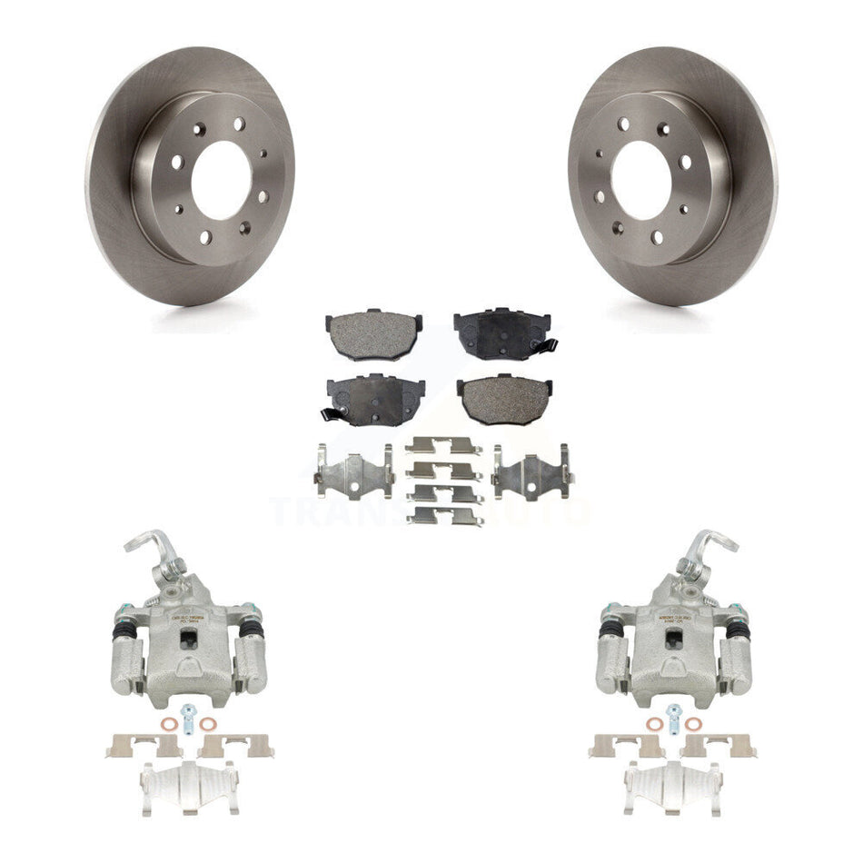 Rear Disc Brake Caliper Rotors And Semi-Metallic Pads Kit For Kia Spectra Spectra5 KC8-100507P