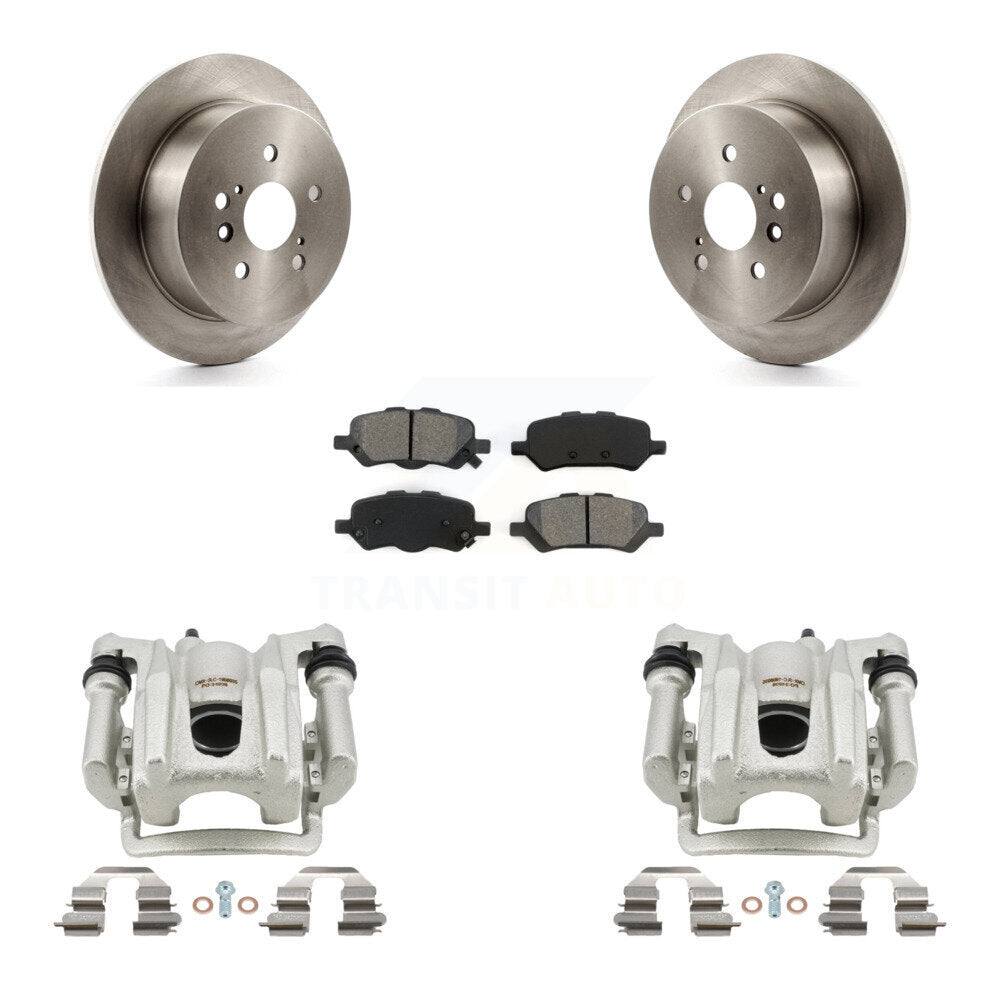 Rear Disc Brake Caliper Rotors And Semi-Metallic Pads Kit For 2009-2016 Toyota Venza KC8-100507S