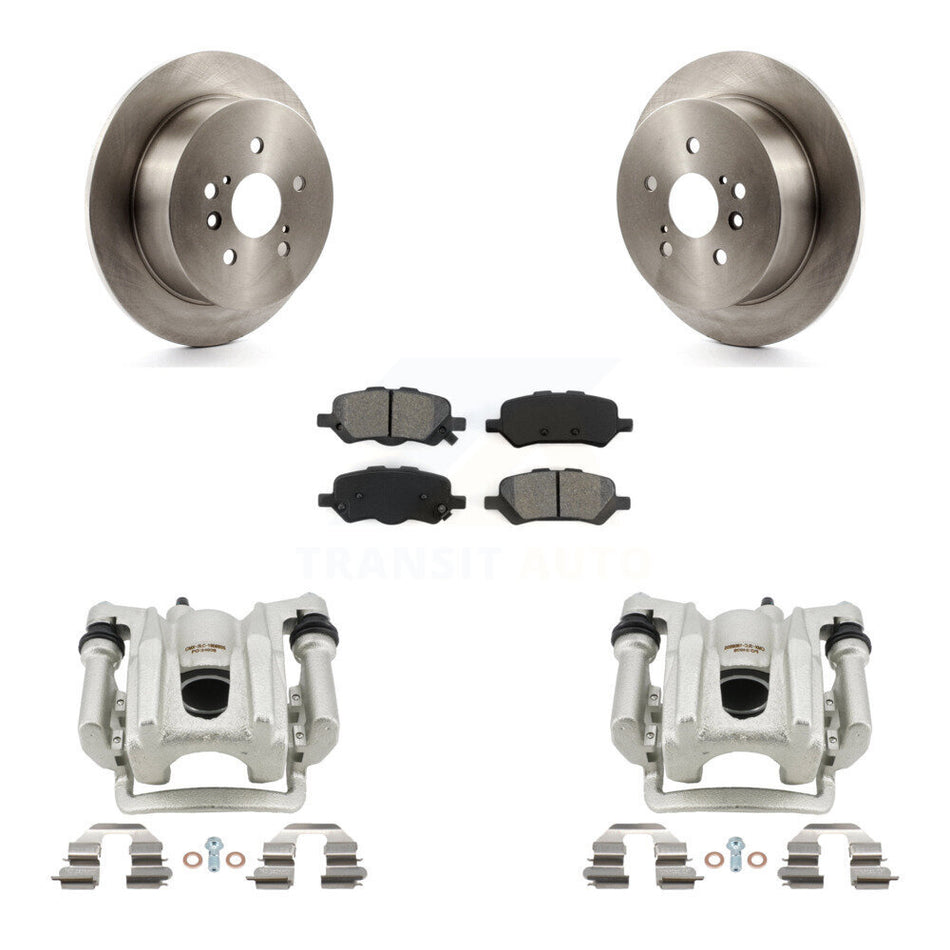 Rear Disc Brake Caliper Rotors And Semi-Metallic Pads Kit For 2009-2016 Toyota Venza KC8-100507S