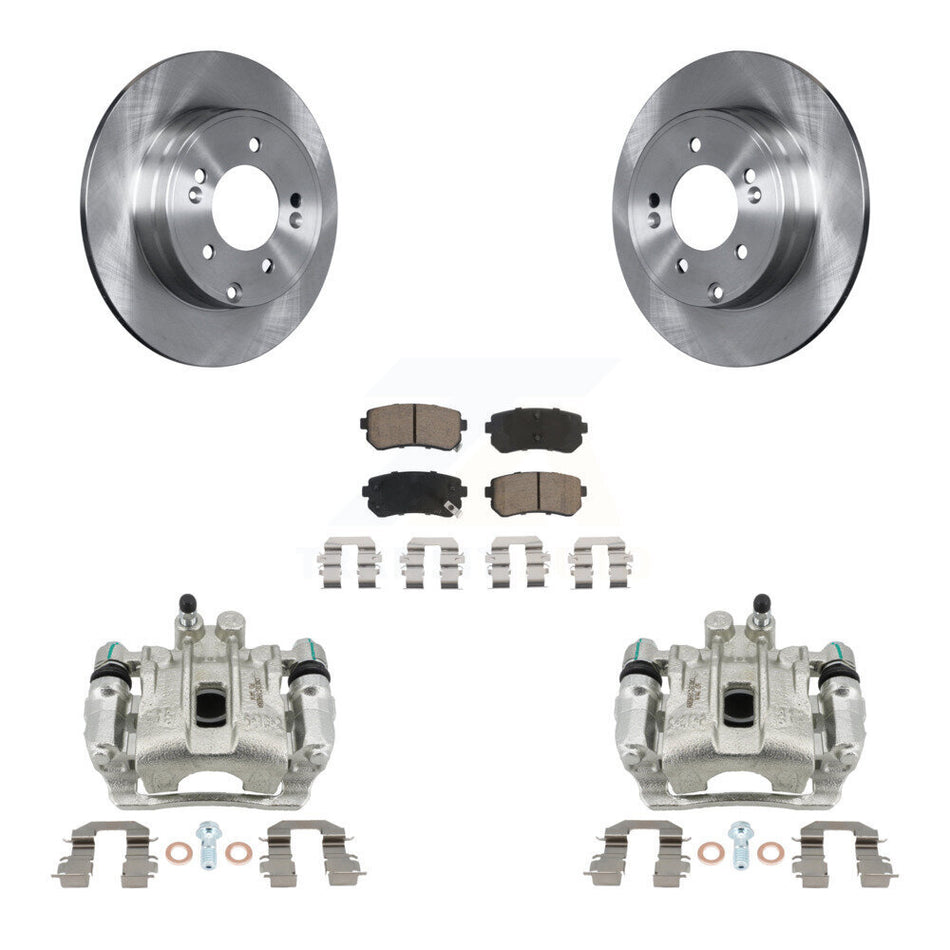 Rear Disc Brake Caliper Rotors And Ceramic Pads Kit For Hyundai Sonata Kia Optima KC8-100509C