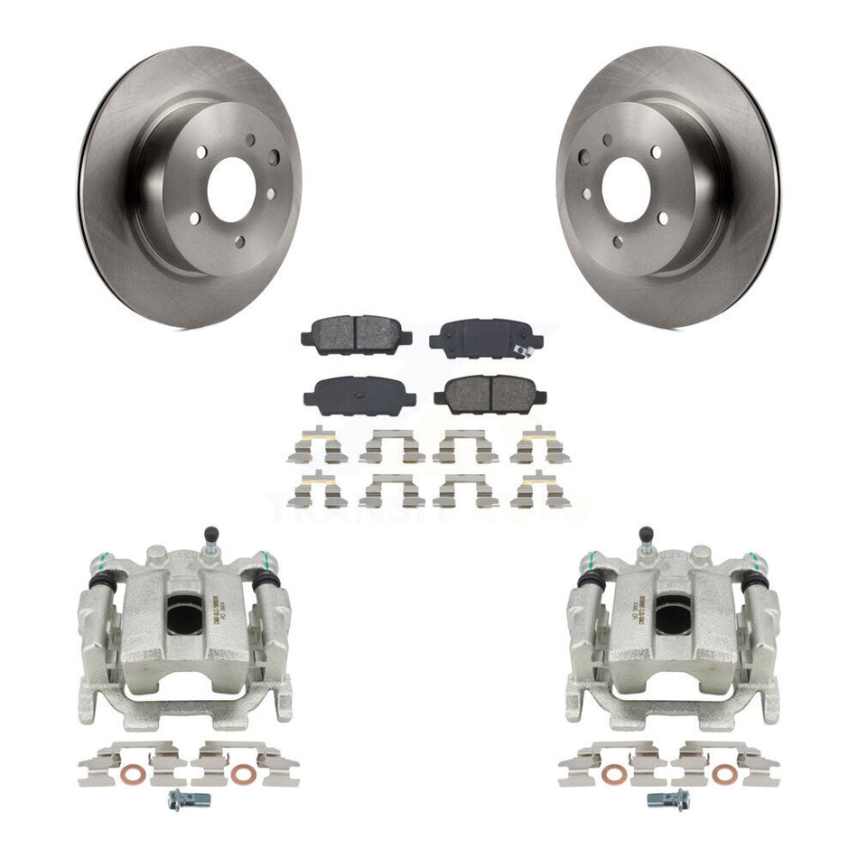 Rear Disc Brake Caliper Rotors And Semi-Metallic Pads Kit For INFINITI G37 Nissan 370Z G25 Q40 M35 M45 KC8-100510S
