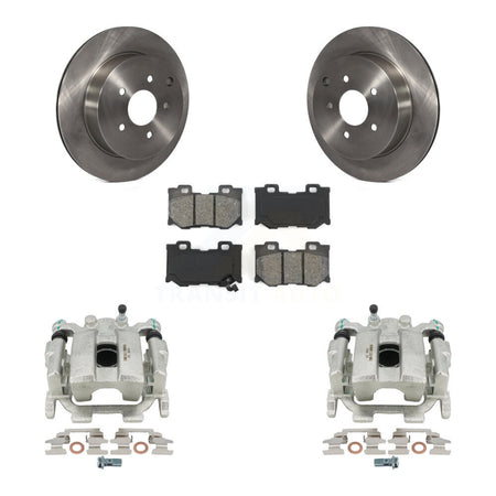 Rear Disc Brake Caliper Rotors And Semi-Metallic Pads Kit For 2015 INFINITI Q50 Hybrid KC8-100511S by Transit Auto