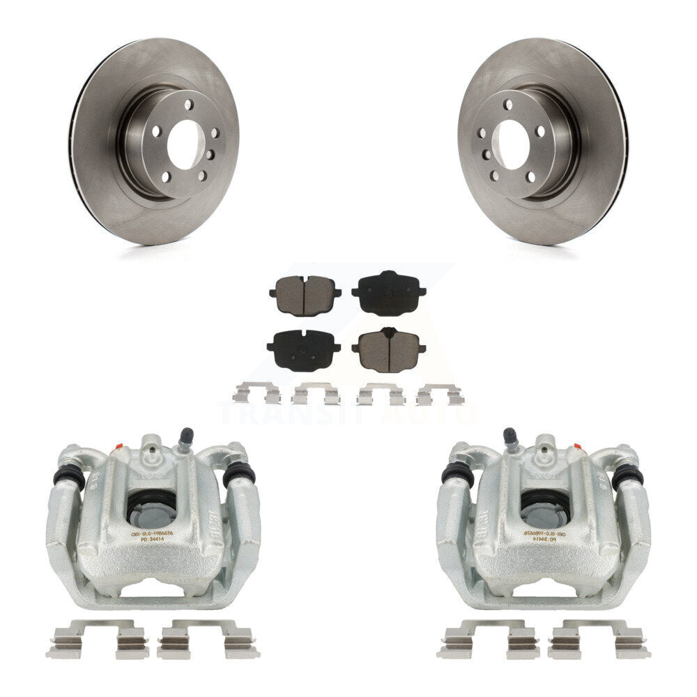 Rear Disc Brake Caliper Rotors And Ceramic Pads Kit For 2012 BMW X3 From 10 11 KC8-100512C by Transit Auto