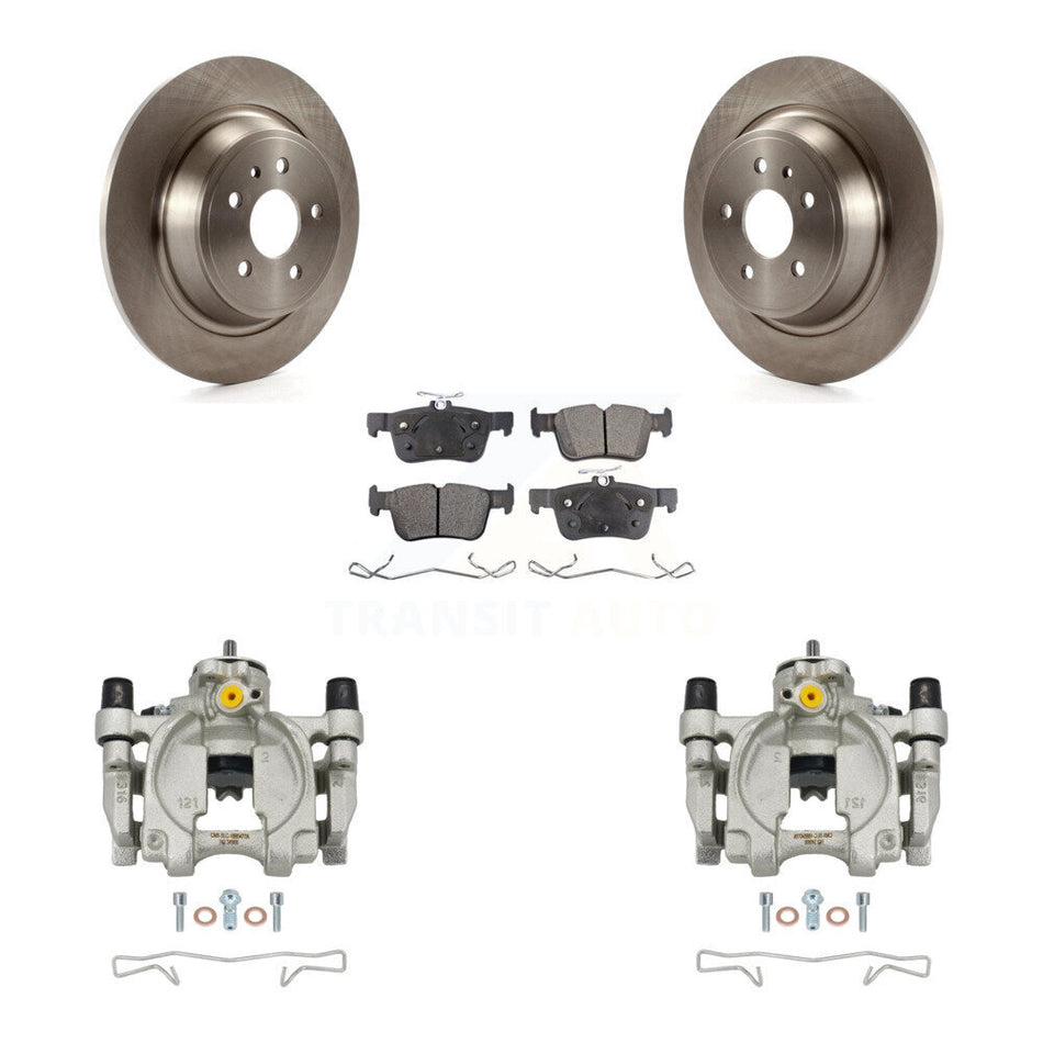 Rear Brake Caliper Rotors & Semi-Metallic Pad Kit For Ford Escape Fusion Lincoln MKC MKX KC8-100513P