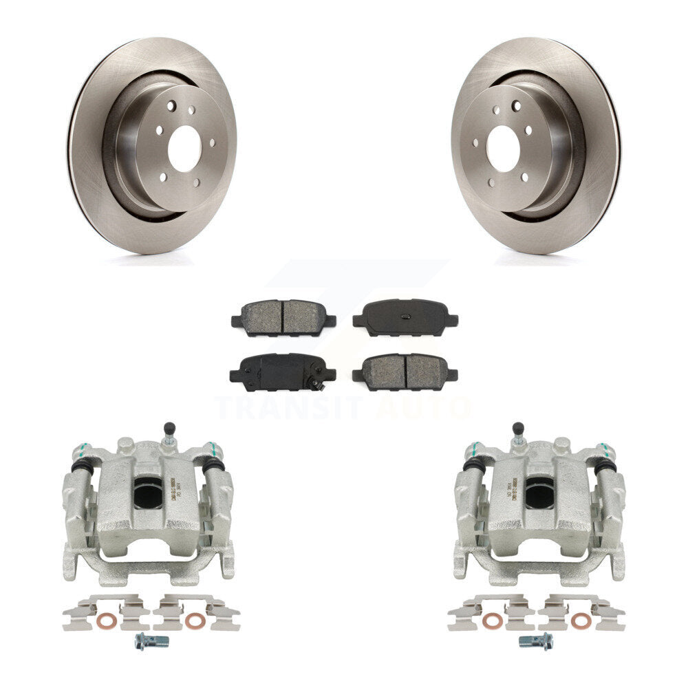 Rear Disc Brake Caliper Rotors And Semi-Metallic Pads Kit For 2011 INFINITI G37 X Sport With Single Piston Front KC8-100513S by Transit Auto