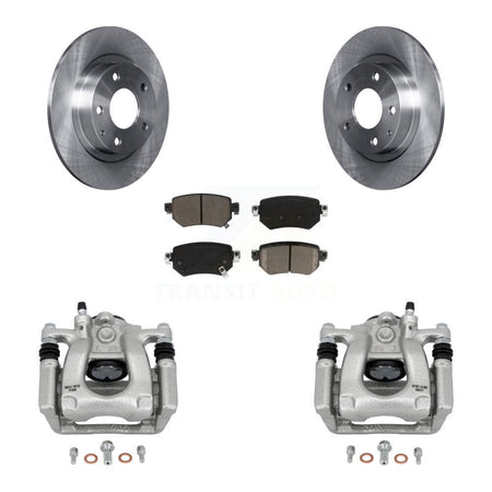 Rear Disc Brake Caliper Rotors And Ceramic Pads Kit For 2016-2021 Mazda 6 KC8-100514C