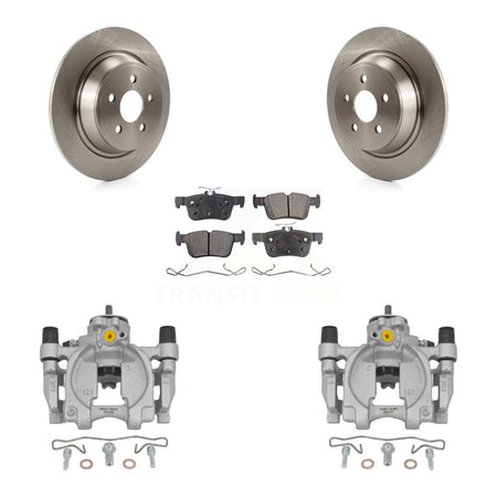 Rear Brake Caliper Rotor & Semi-Metallic Pad Kit For Ford Fusion Lincoln MKZ Continental KC8-100514P
