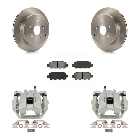 Rear Disc Brake Caliper Rotors And Semi-Metallic Pads Kit For 2009-2013 Suzuki Grand Vitara KC8-100514S by Transit Auto